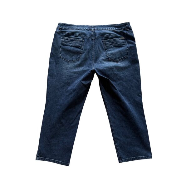 Chicos So Slimming Cropped Denim Jeans Size 3  Blue Stretch Mid-Rise XL 16 - Picture 6 of 6